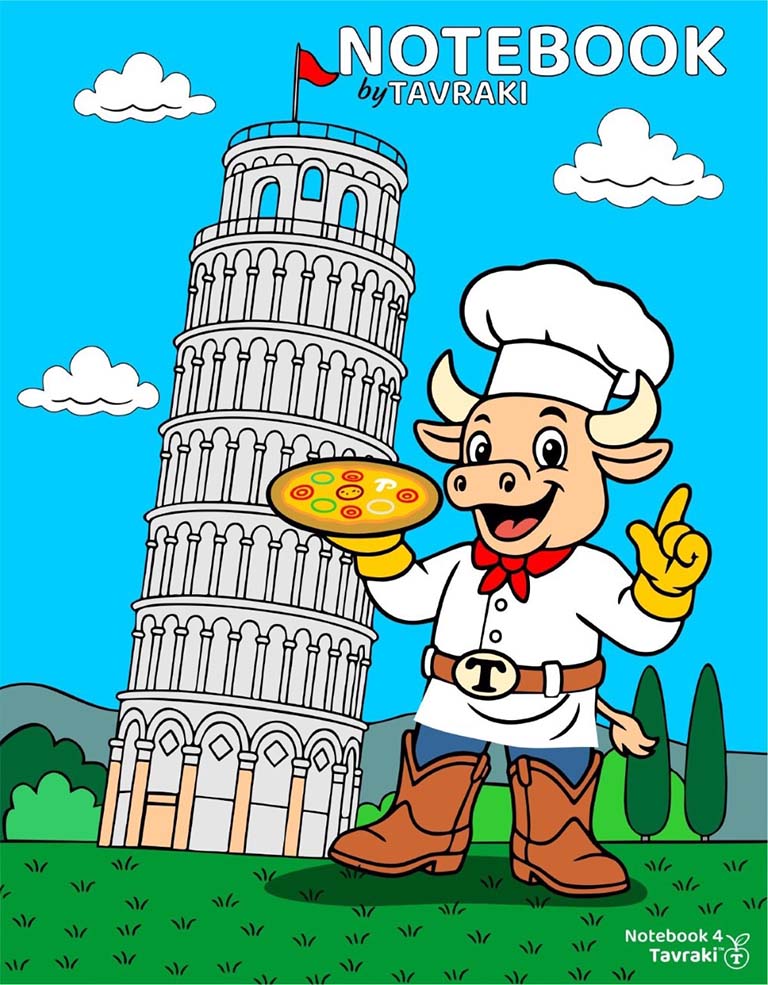 Notebook 4 cover: The Pizza Mission