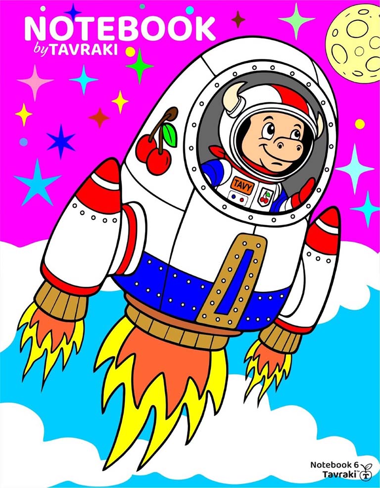 Notebook 6 cover: Fly to the Moon